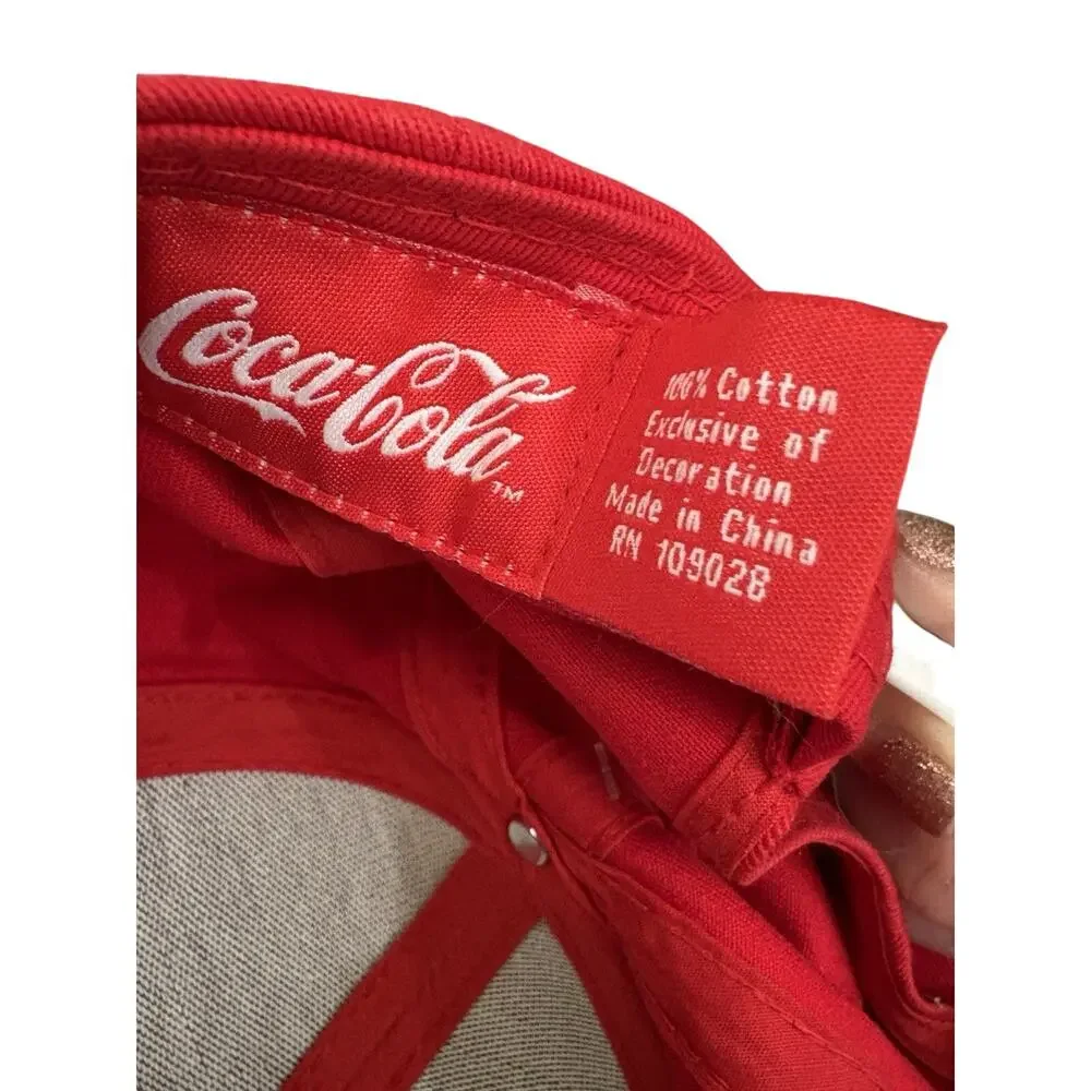 Coca-Cola Snapback Hat Red One Size Adjustable Embroidered 6 Panel NWT